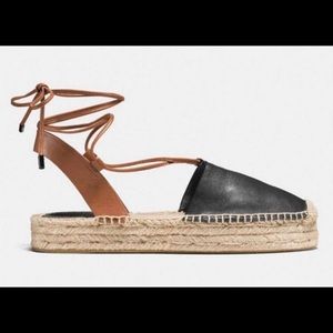 Coach Rita Leather Espadrille Sandal